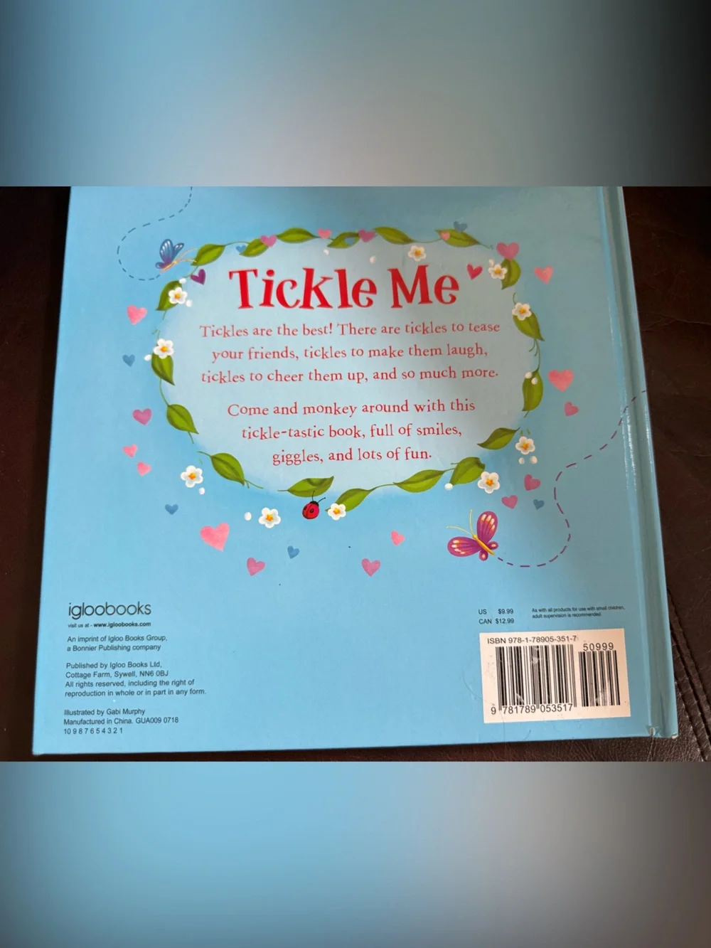 Tickle Me Interactive Kids Toy Book - Blue